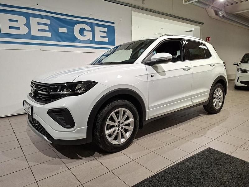 Vit Begagnad 2024 VW T-Cross R-line SUV | 254 900 kr (Marknadspris) - Bild 1/4