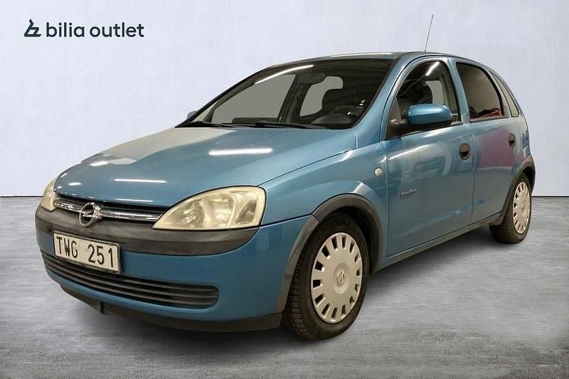 Blå Begagnad 2002 Opel Corsa Halvkombi | 14 000 kr (Superpris) - Bild 1/4