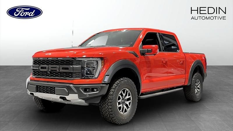 Orange Begagnad 2023 Ford F-150 Raptor Pickup | 1 187 380 kr (Marknadspris) - Bild 1/4