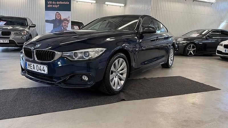 Begagnad BMW 420 Gran Coupé Sport Line 190 HK (139 kW) 2016 Blå metallic Sportkupé