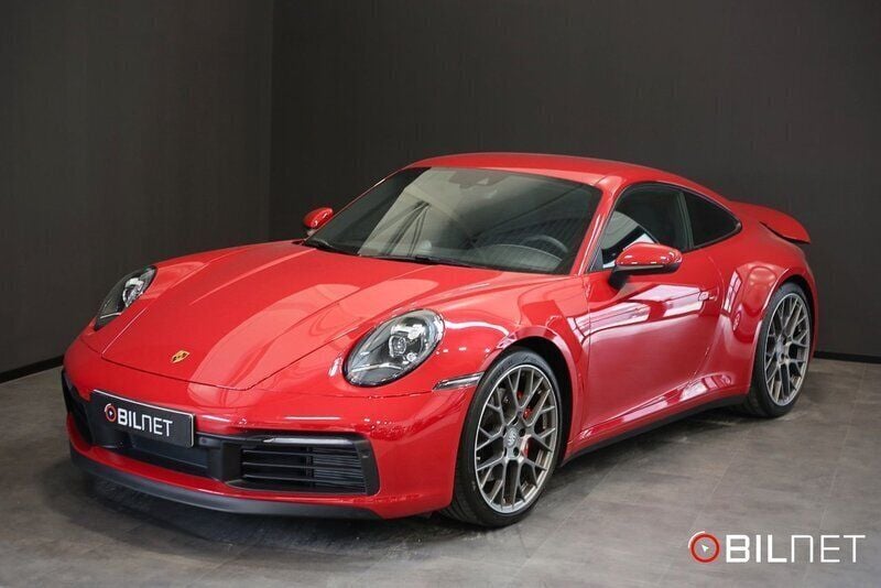 Röd Begagnad 2020 Porsche 911 Carrera S Chrono Sportkupé | 1 349 900 kr - Bild 1/4