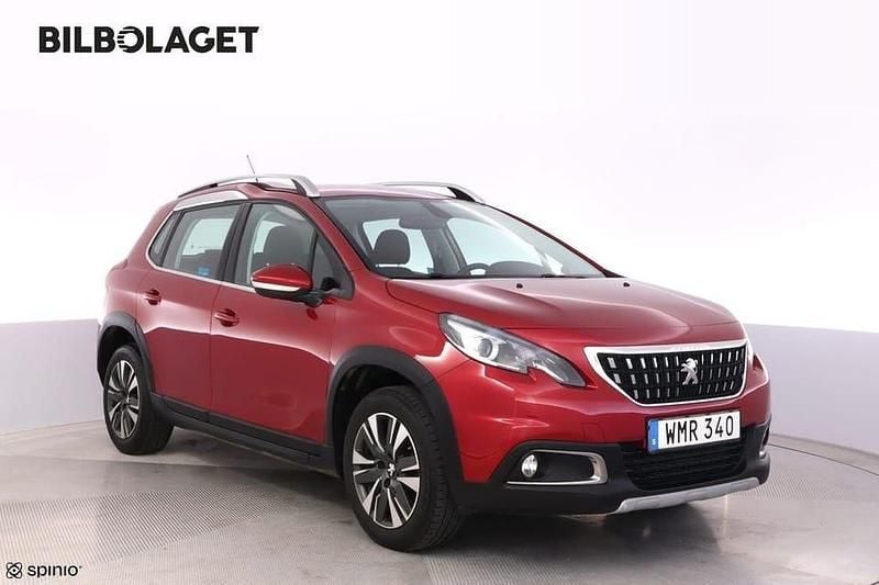 Mörkröd Begagnad 2018 Peugeot 2008 Allure SUV | 145 800 kr (Bra pris) - Bild 1/4