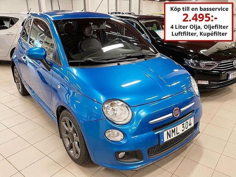 Blå Begagnad 2014 Fiat 500 Halvkombi | 69 000 kr (Lite dyr) - Bild 1/4
