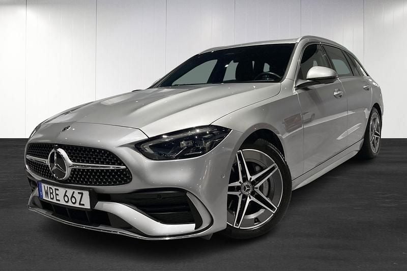 Silver Begagnad 2024 Mercedes C200 AMG Kombi | 409 900 kr - Bild 1/4