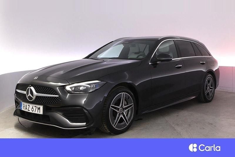 Grå Begagnad 2023 Mercedes C300e AMG Kombi | 490 900 kr (Dyr) - Bild 1/4