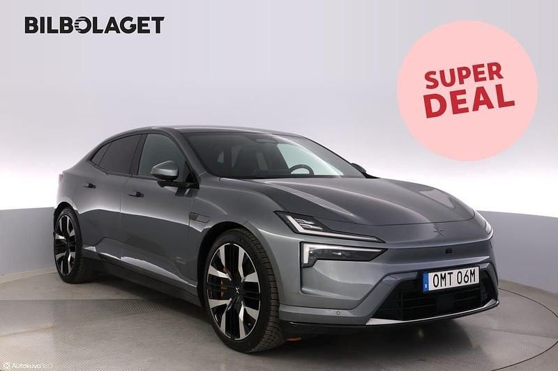 Mörkgrå (grå) Begagnad 2024 Polestar 4 Long Range Dual motor SUV | 759 500 kr (Marknadspris) - Bild 1/4