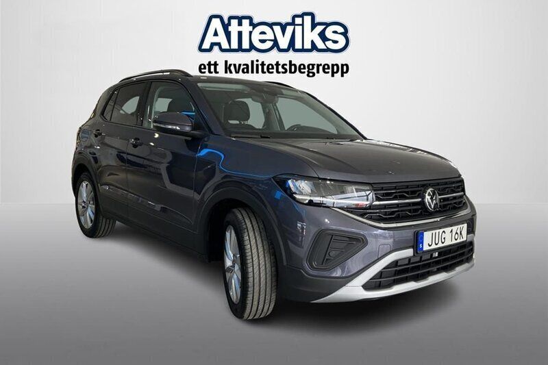 Grå Ny 2024 VW T-Cross Edition SUV | 332 600 kr (Lite dyr) - Bild 1/4