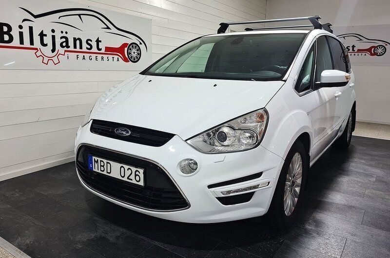 Vit Begagnad 2013 Ford S-MAX Business Edition Minibuss | 99 900 kr (Marknadspris) - Bild 1/4