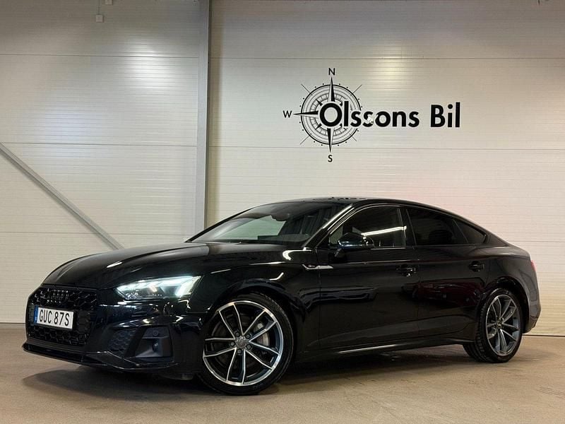 Svart Begagnad 2020 Audi A5 Sportback S-Line Halvkombi | 389 900 kr - Bild 1/4