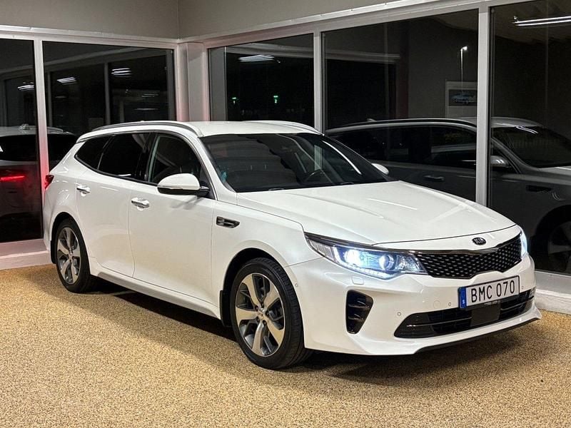Vit Begagnad 2018 Kia Optima GT-Line Kombi | 189 900 kr (Marknadspris) - Bild 1/4