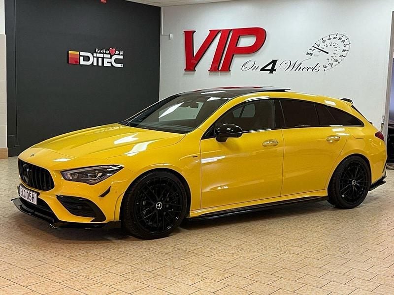 Gul Begagnad 2020 Mercedes CLA35 AMG AMG Kombi | 449 000 kr - Bild 1/4