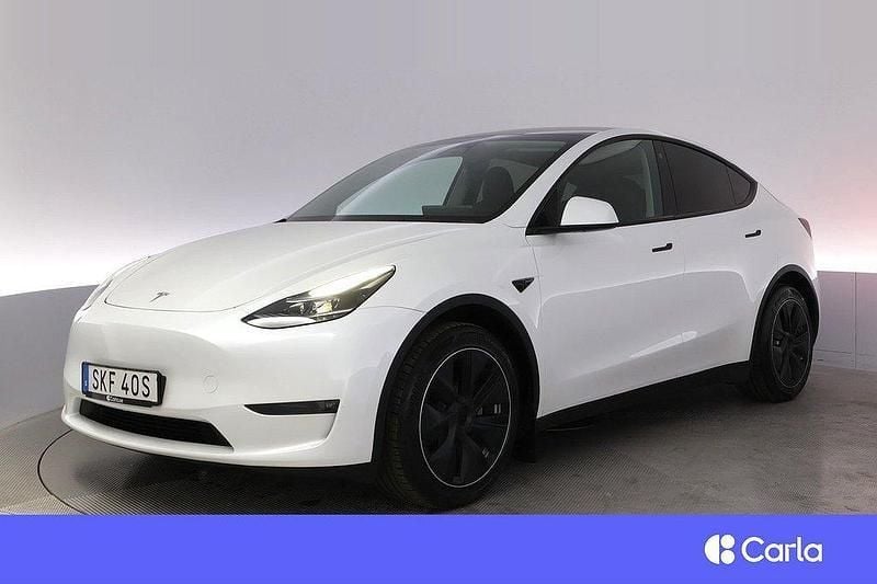 Vit Begagnad 2023 Tesla Model Y Long Range SUV | 434 900 kr (Superpris) - Bild 1/3