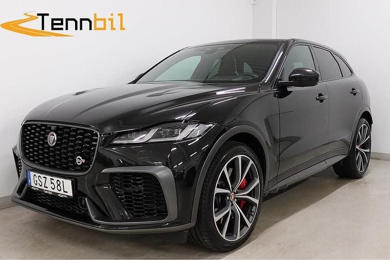 Svart Begagnad 2021 Jaguar F-Pace SVR SUV | 699 900 kr (Bra pris) - Bild 1/4