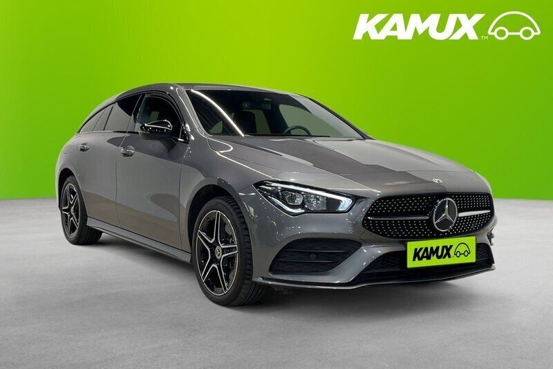 Mörkgrå (grå) Begagnad 2022 Mercedes CLA250e Shooting Brake AMG Kombi | 334 800 kr (Bra pris) - Bild 1/3