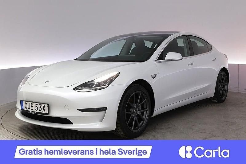 Vit Begagnad 2019 Tesla Model 3 Long Range AWD Sedan | 272 990 kr (Marknadspris) - Bild 1/4