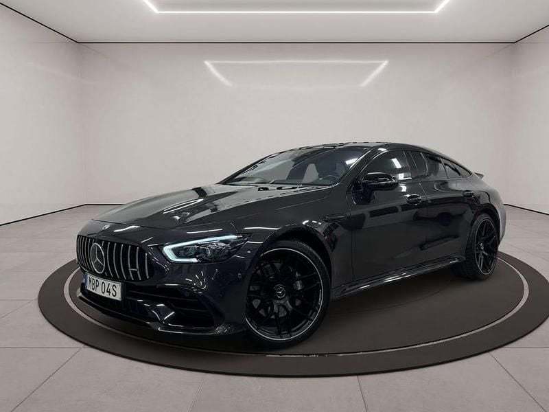 Grå Begagnad 2021 Mercedes AMG GT 43 AMG Sportkupé | 849 900 kr (Lite dyr) - Bild 1/3
