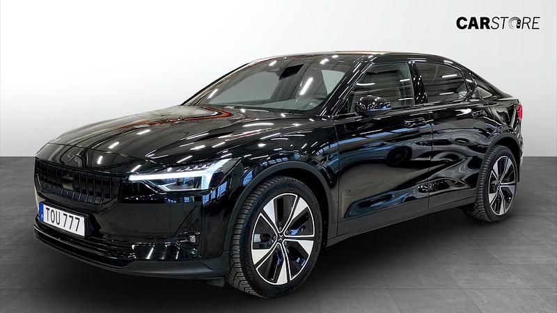 Svart Begagnad 2022 Polestar 2 Long Range Dual motor Halvkombi | 369 900 kr (Marknadspris) - Bild 1/4
