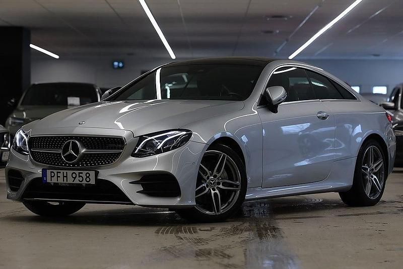Begagnad Mercedes E200 AMG line 184 HK (135 kW) 2017 Silver Sportkupé