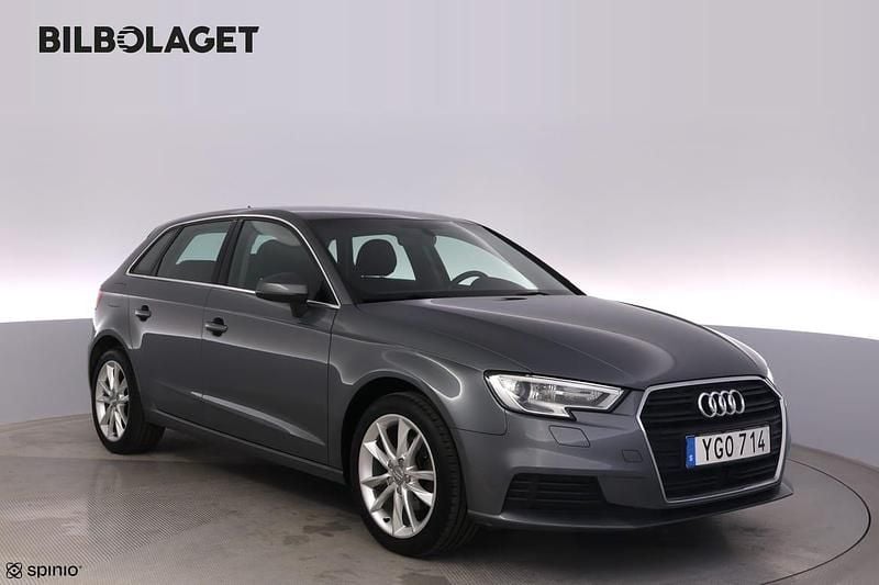 Grå Begagnad 2016 Audi A3 Sportback Halvkombi | 144 800 kr (Marknadspris) - Bild 1/4