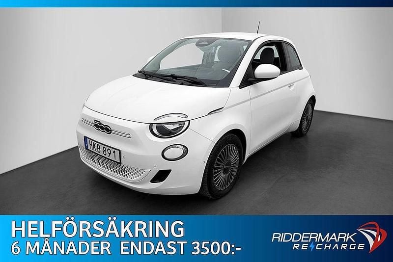 Vit Begagnad 2021 Fiat 500e Halvkombi | 159 900 kr - Bild 1/3