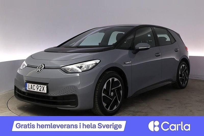 Grå Begagnad 2021 VW ID.3 Pro Performance Halvkombi | 204 990 kr (Bra pris) - Bild 1/4