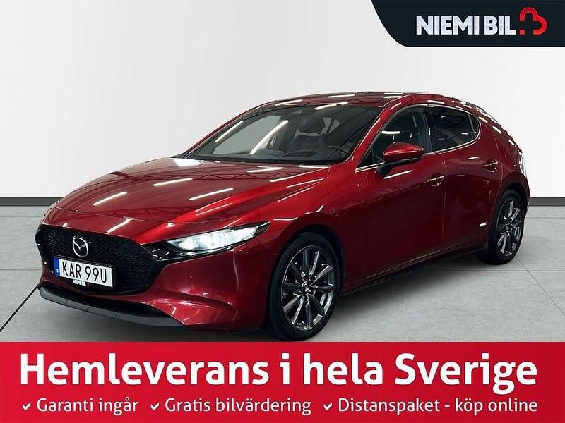 Röd Begagnad 2020 Mazda 3 Cosmo Halvkombi | 249 900 kr (Lite dyr) - Bild 1/3
