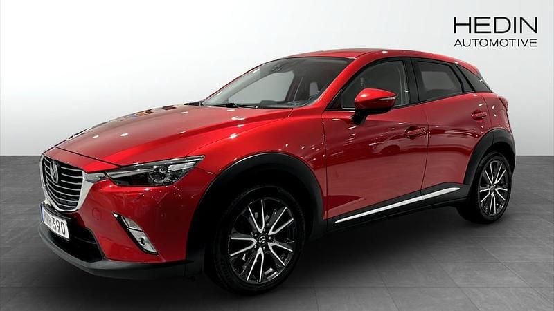 Röd (red) Begagnad 2015 Mazda CX-3 SUV | 139 900 kr (Marknadspris) - Bild 1/4