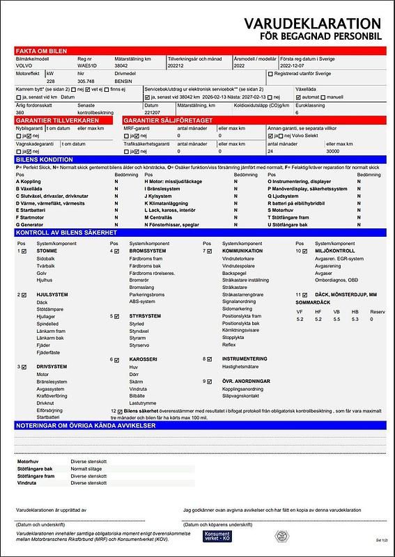 Begagnad Volvo XC90 Ultimate 455 HK (334 kW) 2022 Mörkblå SUV