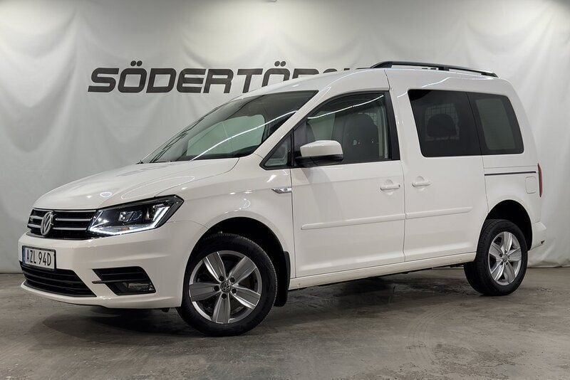 Vit Begagnad 2019 VW Caddy Life Minibuss | 339 900 kr (Dyr) - Bild 1/4