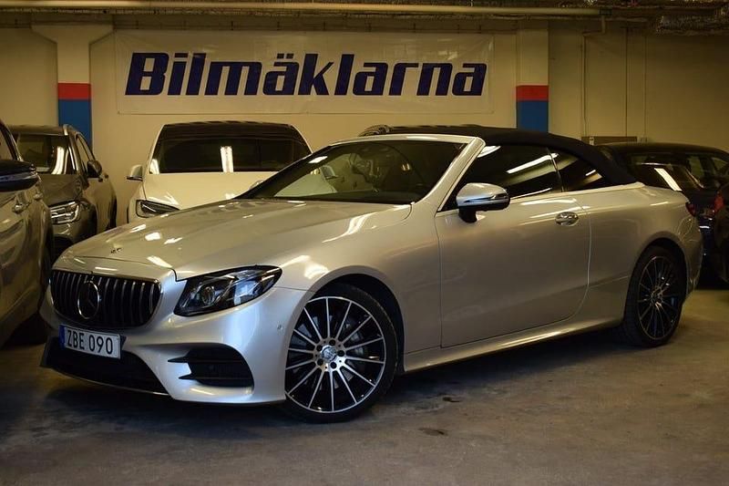 Silver Begagnad 2017 Mercedes E350 AMG line Cab | 529 000 kr - Bild 1/4