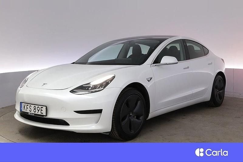 Vit Begagnad 2019 Tesla Model 3 Standard Range Plus Sedan | 249 900 kr (Marknadspris) - Bild 1/4