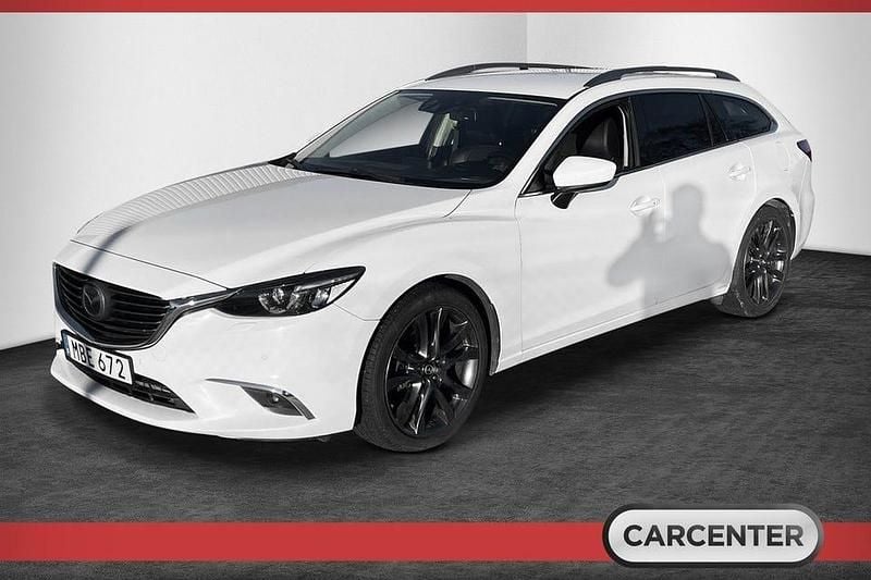 Vit Begagnad 2015 Mazda 6 Kombi | 109 500 kr (Bra pris) - Bild 1/4
