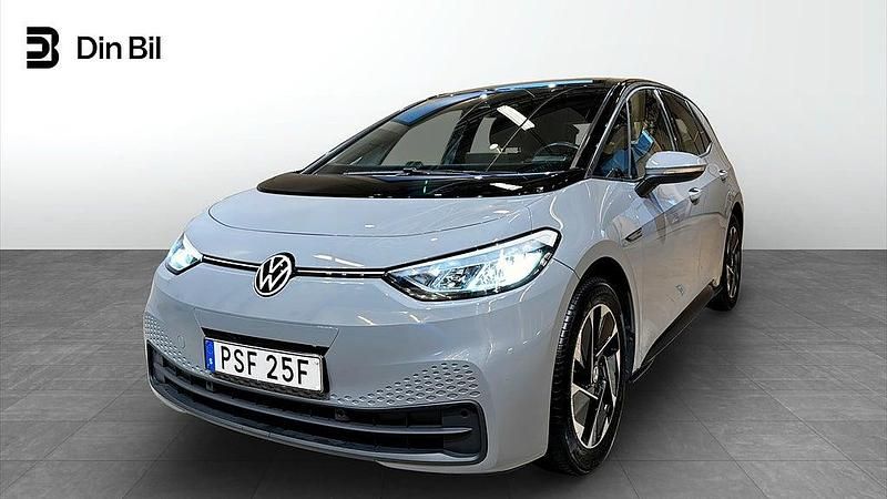 Grå Begagnad 2020 VW ID.3 Pro Performance Halvkombi | 209 900 kr (Bra pris) - Bild 1/4
