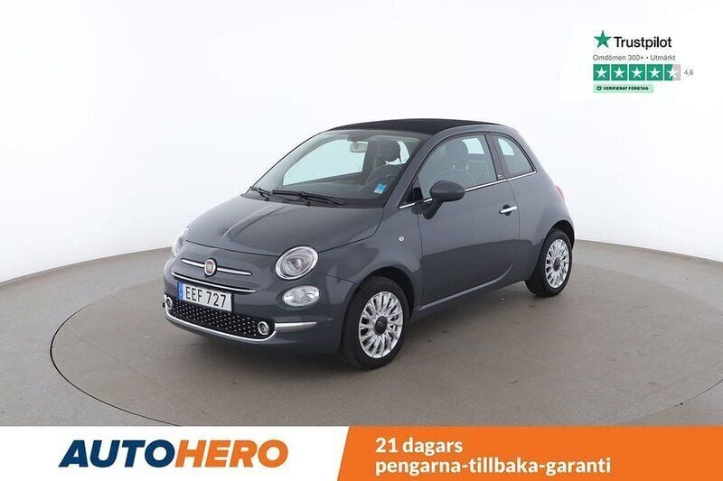 Grå Begagnad 2018 Fiat 500C Lounge Cab | 117 000 kr (Marknadspris) - Bild 1/4
