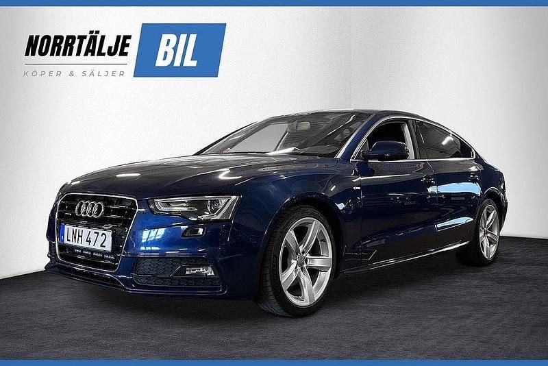 Blå Begagnad 2015 Audi A5 Sportback S-Line Halvkombi | 164 900 kr (Dyr) - Bild 1/3