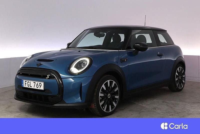 Blå Begagnad 2022 Mini Cooper SE Essential Halvkombi | 214 900 kr (Bra pris) - Bild 1/3
