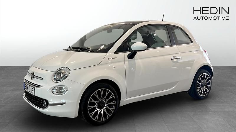 Vit Begagnad 2021 Fiat 500 Halvkombi | 139 900 kr - Bild 1/4