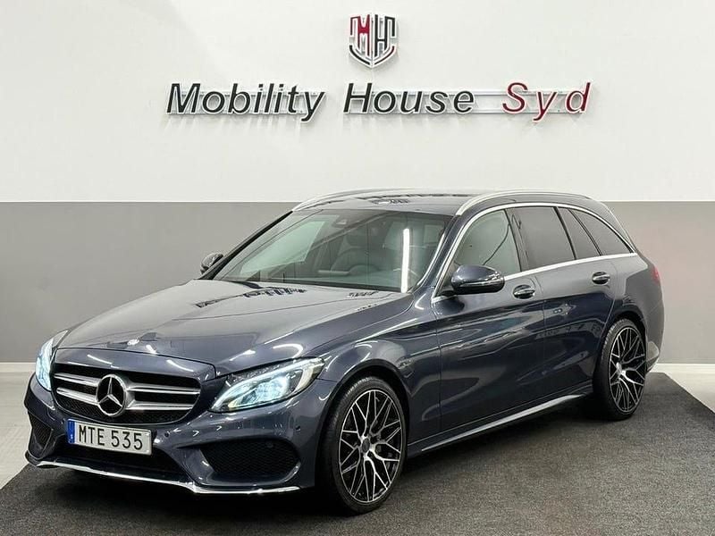 Grå Begagnad 2015 Mercedes C250 AMG line Kombi | 159 900 kr (Bra pris) - Bild 1/4
