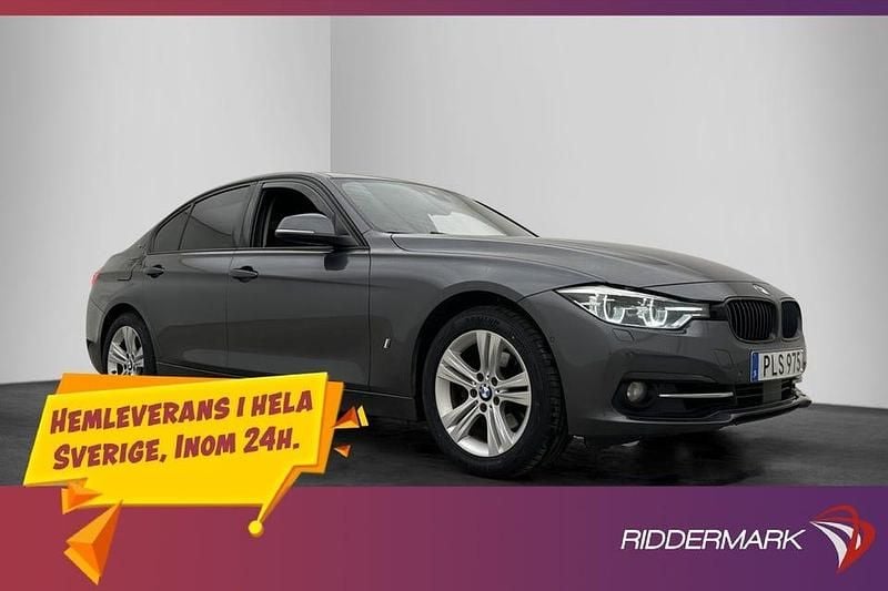 Grå Begagnad 2017 BMW 330 Sport Line Sedan | 199 900 kr (Marknadspris) - Bild 1/3