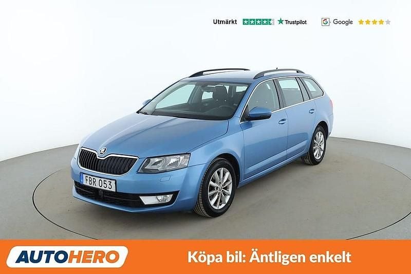 Blå Begagnad 2016 Skoda Octavia Ambition Kombi | 139 000 kr (Marknadspris) - Bild 1/4