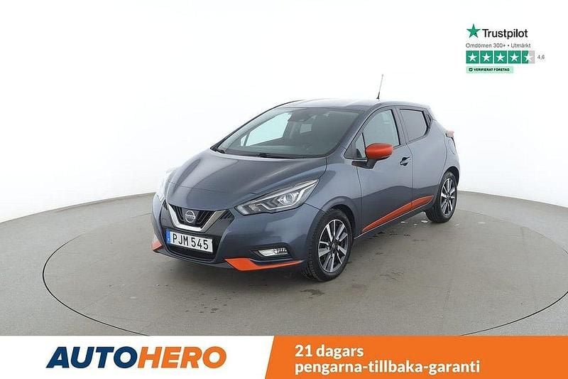 Mörkgrå (grå) Begagnad 2017 Nissan Micra Halvkombi | 88 000 kr - Bild 1/4