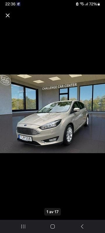 Grå Begagnad 2017 Ford Focus Titanium Halvkombi | 139 000 kr (Dyr) - Bild 1/4