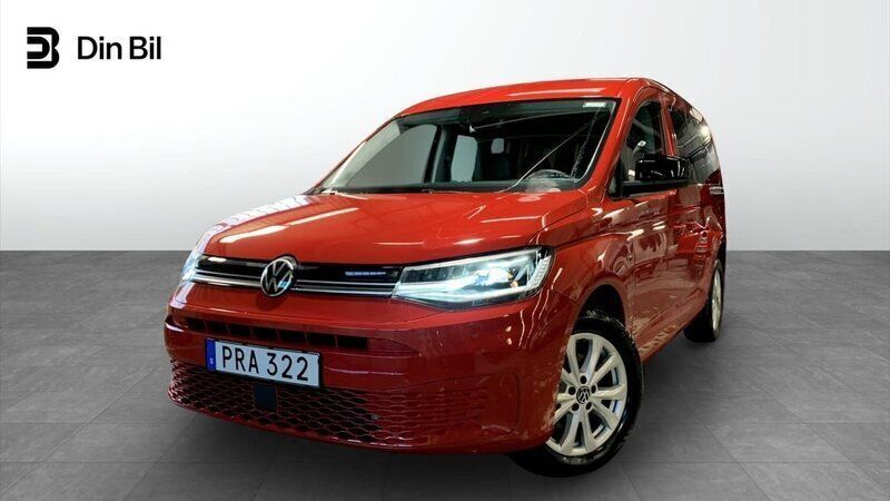 Röd (körsbärsröd) Begagnad 2024 VW Caddy Maxi Life Life Minibuss | 239 500 kr - Bild 1/4