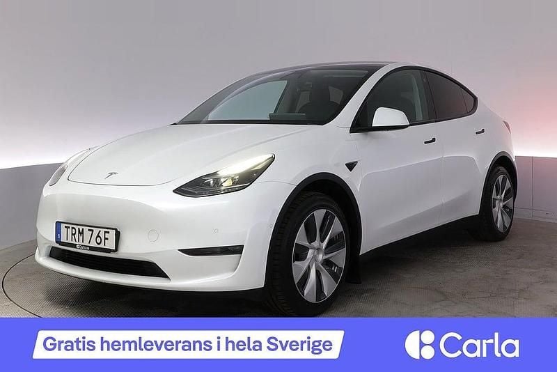 Vit Begagnad 2021 Tesla Model Y Long Range AWD SUV | 355 900 kr (Marknadspris) - Bild 1/4
