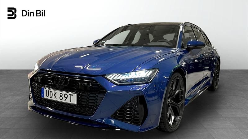 Ny Audi RS6 Performance 630 HK (463 kW) 2026 Blå Kombi