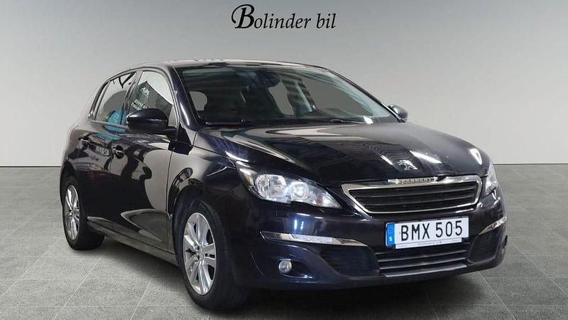 Mörkblå Begagnad 2014 Peugeot 308 Active Halvkombi | 78 900 kr (Marknadspris) - Bild 1/4