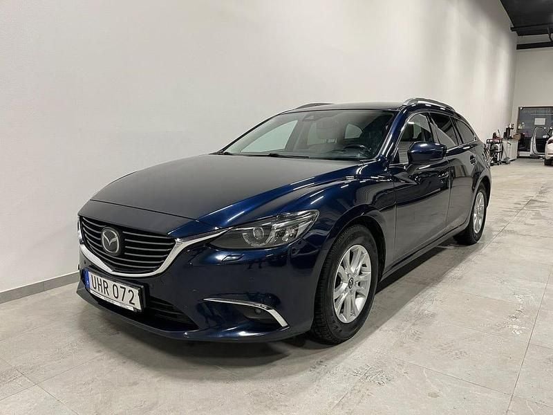 Blå Begagnad 2017 Mazda 6 Optimum Kombi | 134 800 kr (Bra pris) - Bild 1/4