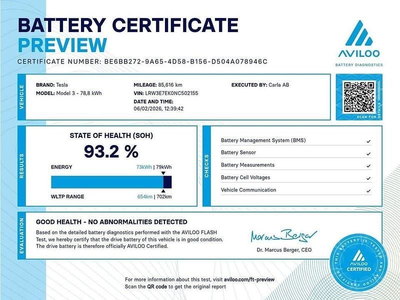 Begagnad Tesla Model 3 Long Range AWD 366 kW (498 HK) 2022 Svart Sedan