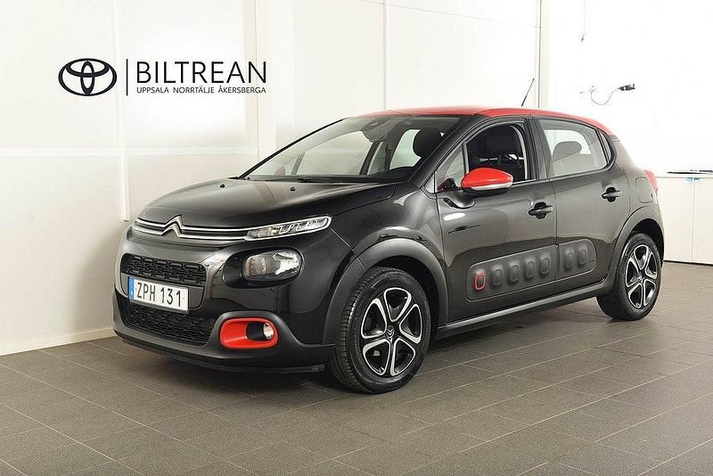 Svart Begagnad 2018 Citroën C3 Halvkombi | 89 900 kr (Marknadspris) - Bild 1/4