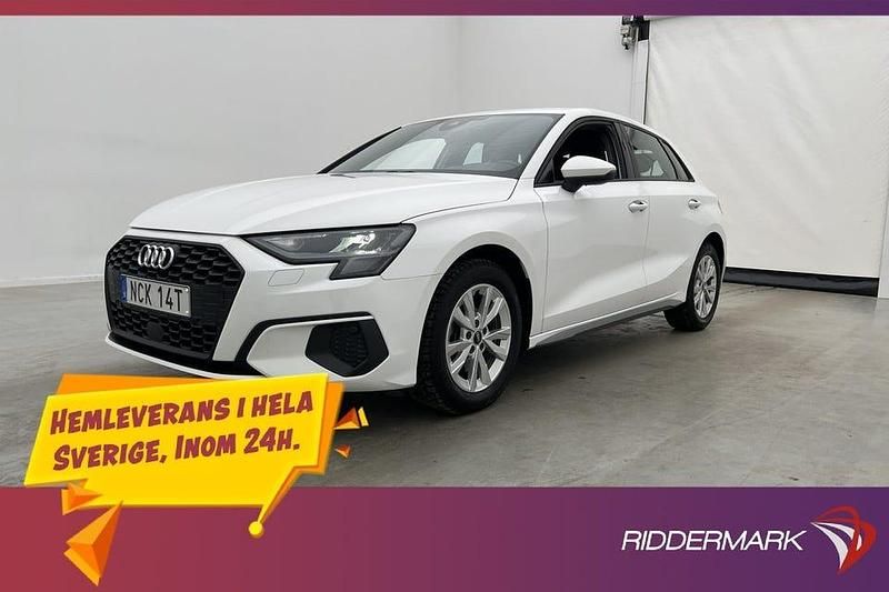 Vit Begagnad 2021 Audi A3 Sportback Proline Halvkombi | 219 800 kr (Marknadspris) - Bild 1/3